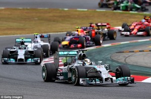 Hamilton led away from pole position, securing himself a vital advantage