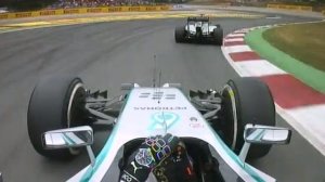 Rosberg (onboard) got very close to Hamilton in the closing laps, but there was no way through